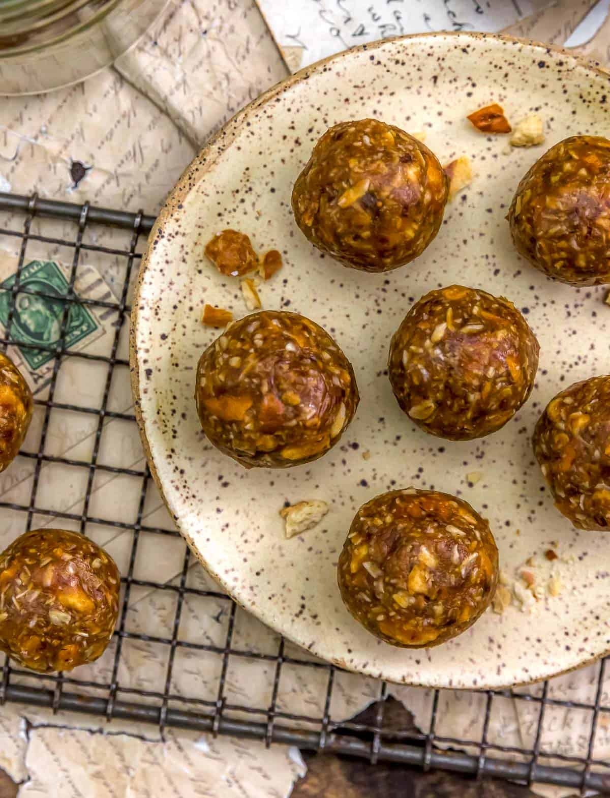 Plate of Sweet and Salty Peanut Butter Pretzel Balls