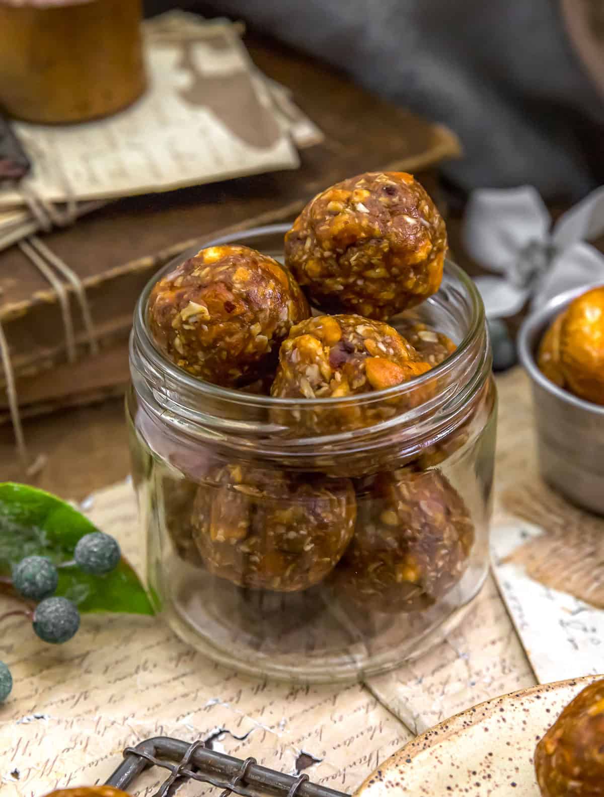 Jar of Sweet and Salty Peanut Butter Pretzel Balls
