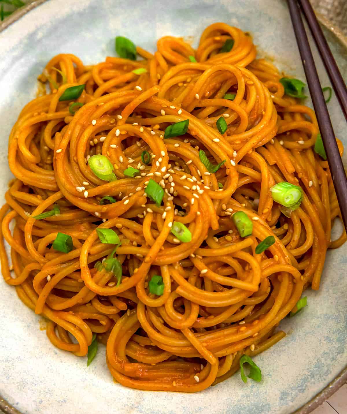 Bowl of Fast and Easy Gochujang Sesame Noodles