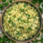 Bowl of Italian Lemon Pasta Salad