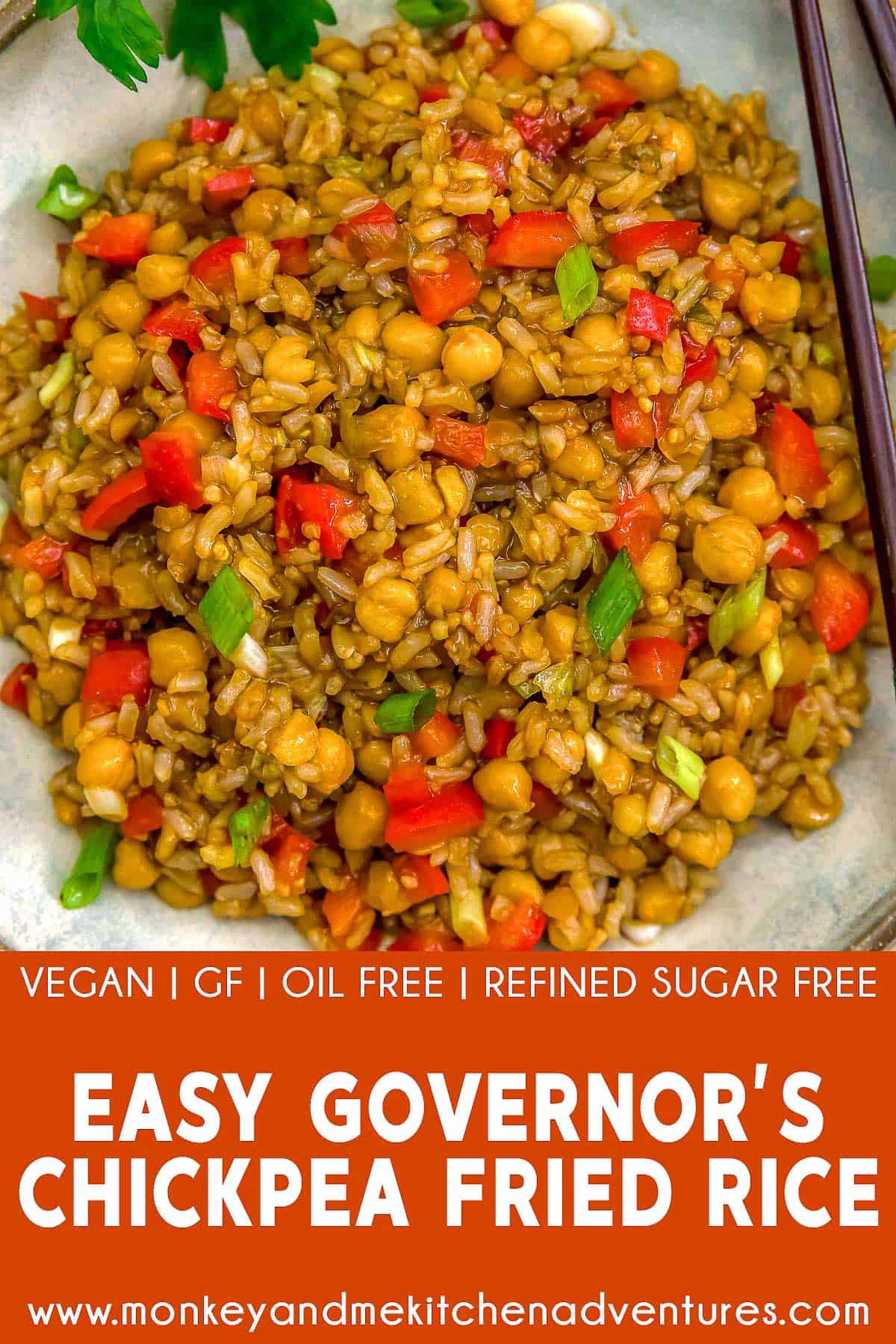 Easy Governor’s Chickpea Fried Rice with text description