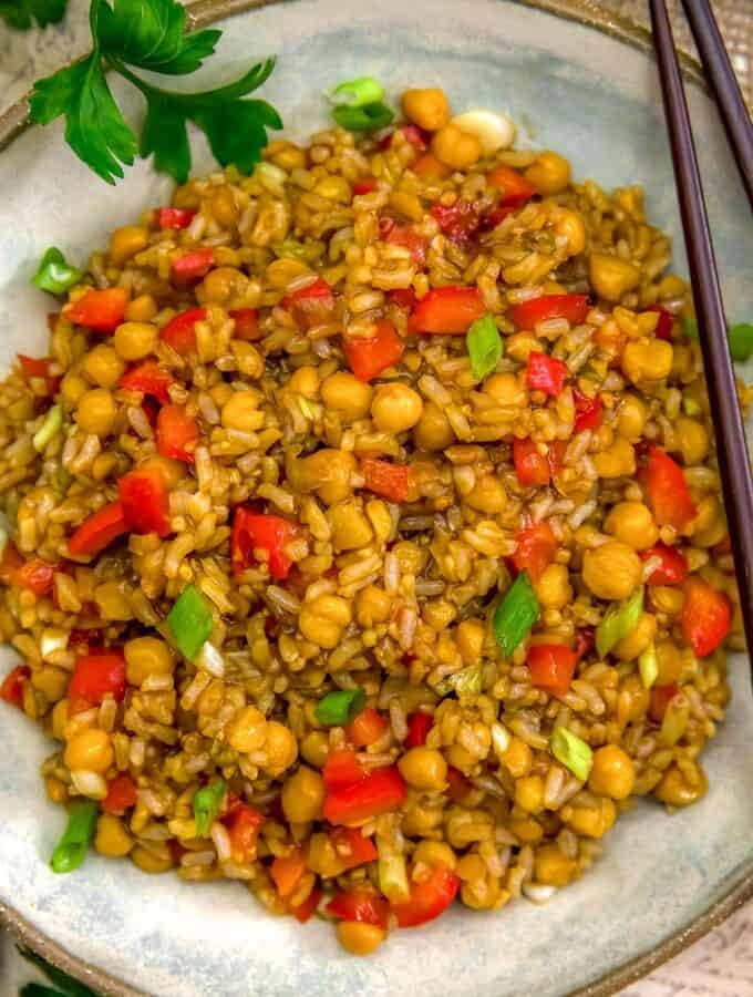 Plate of Easy Governor’s Chickpea Fried Rice
