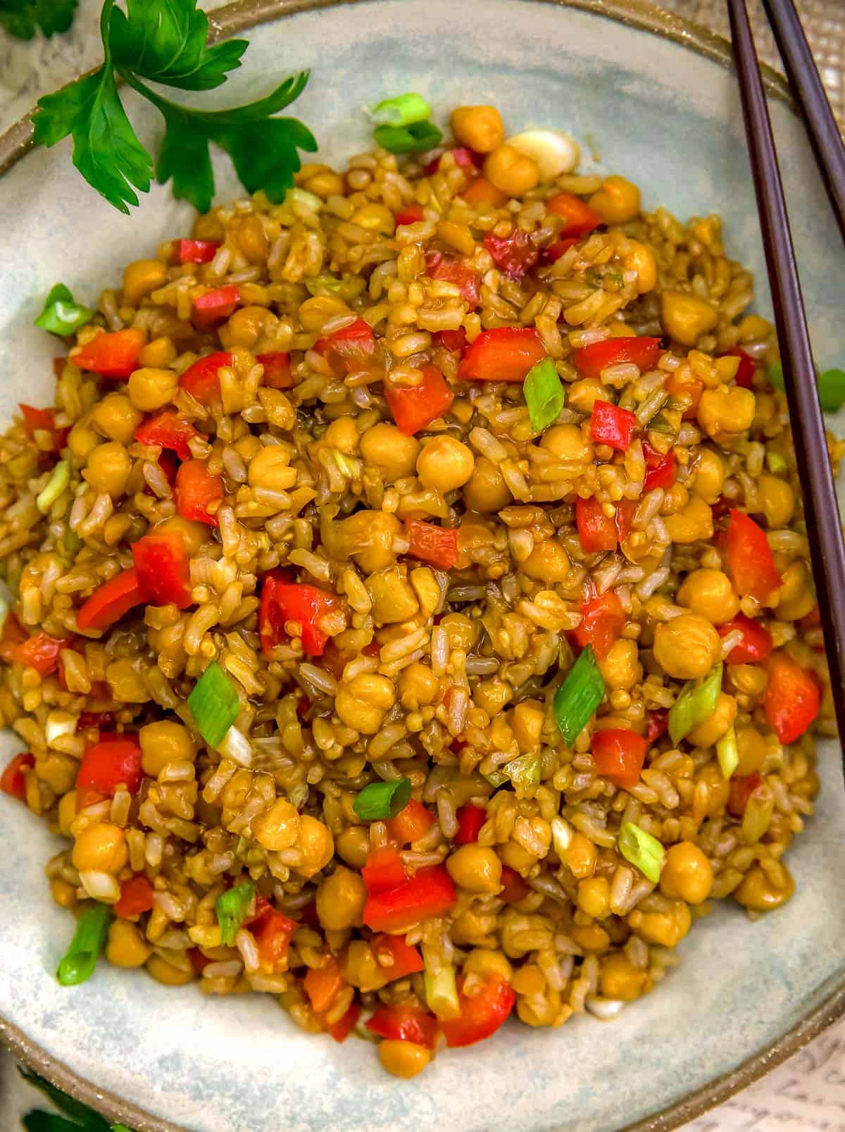 Plate of Easy Governor’s Chickpea Fried Rice