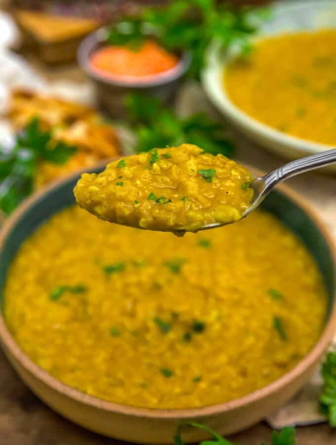 Spoonful of Fusion Red Lentils and Rice Stew
