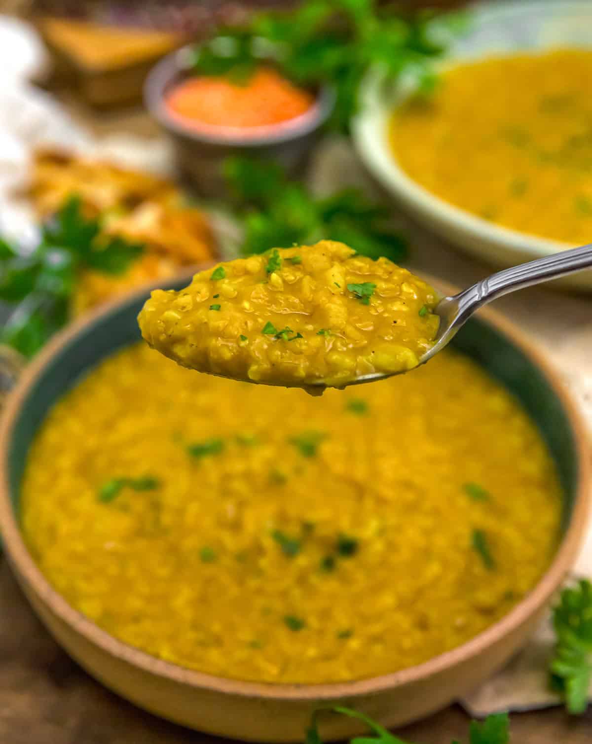 Spoonful of Fusion Red Lentils and Rice Stew