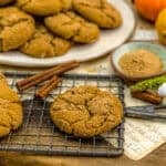 Healthy Vegan Pumpkin Snickerdoodle on a rack